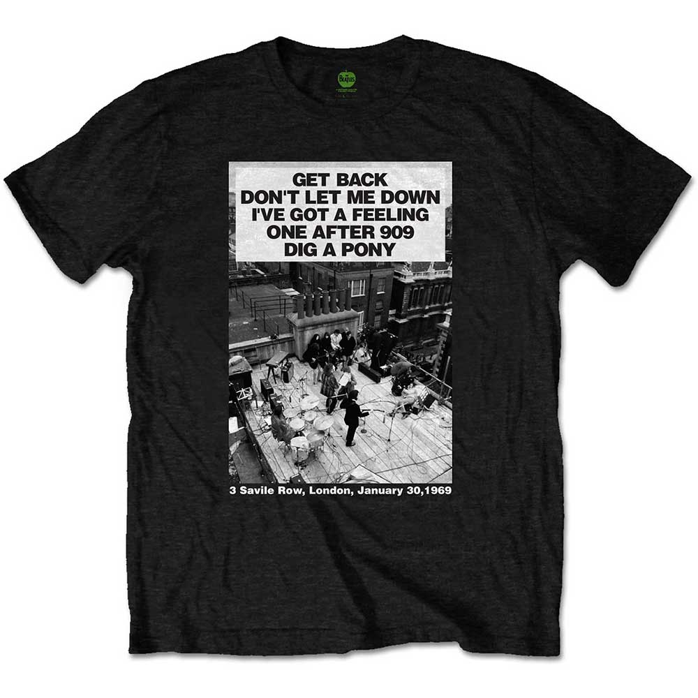 Tričko The Beatles - Rooftop Songs, Unisex,Čierna,XXL
