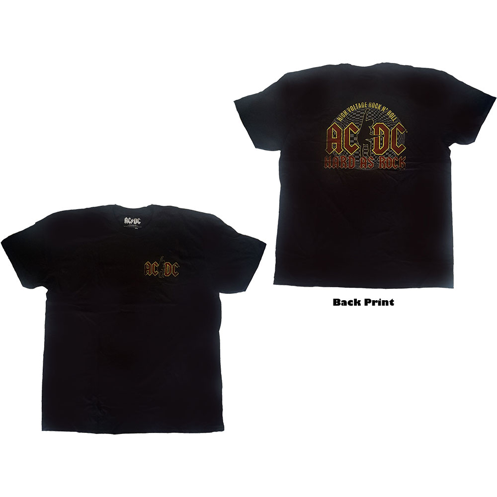 Tričko AC/DC - Hard As Rock, Unisex,Čierna,L
