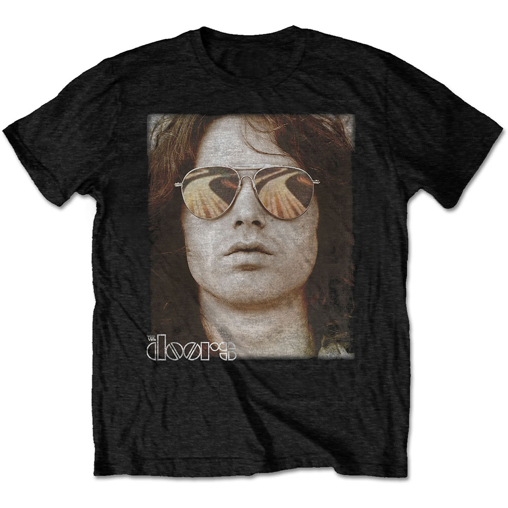 Tričko The Doors - Jim Face, Unisex,Čierna,XXL