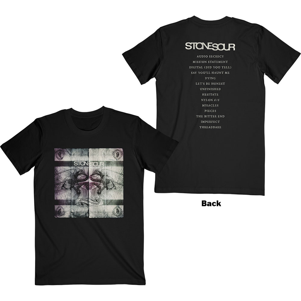 Tričko Stone Sour - Audio Secrecy Square, Unisex,Čierna,XXL