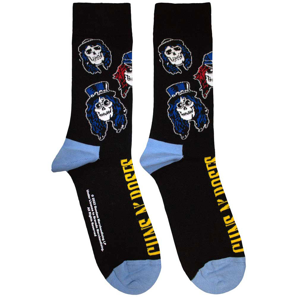 Ponožky Guns N’ Roses - Skulls Band, Unisex,Čierna,UK 4 - 7