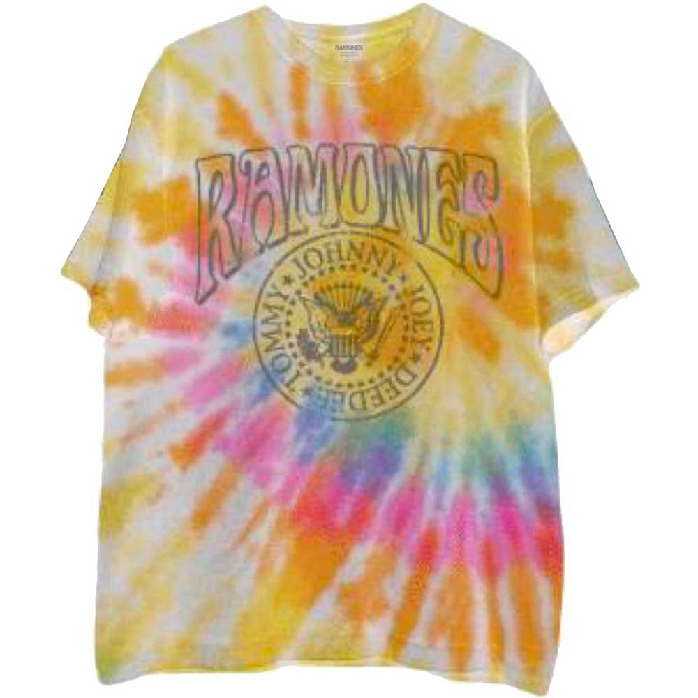 Tričko Ramones - Crest Psych, Unisex,Žltá,XXL