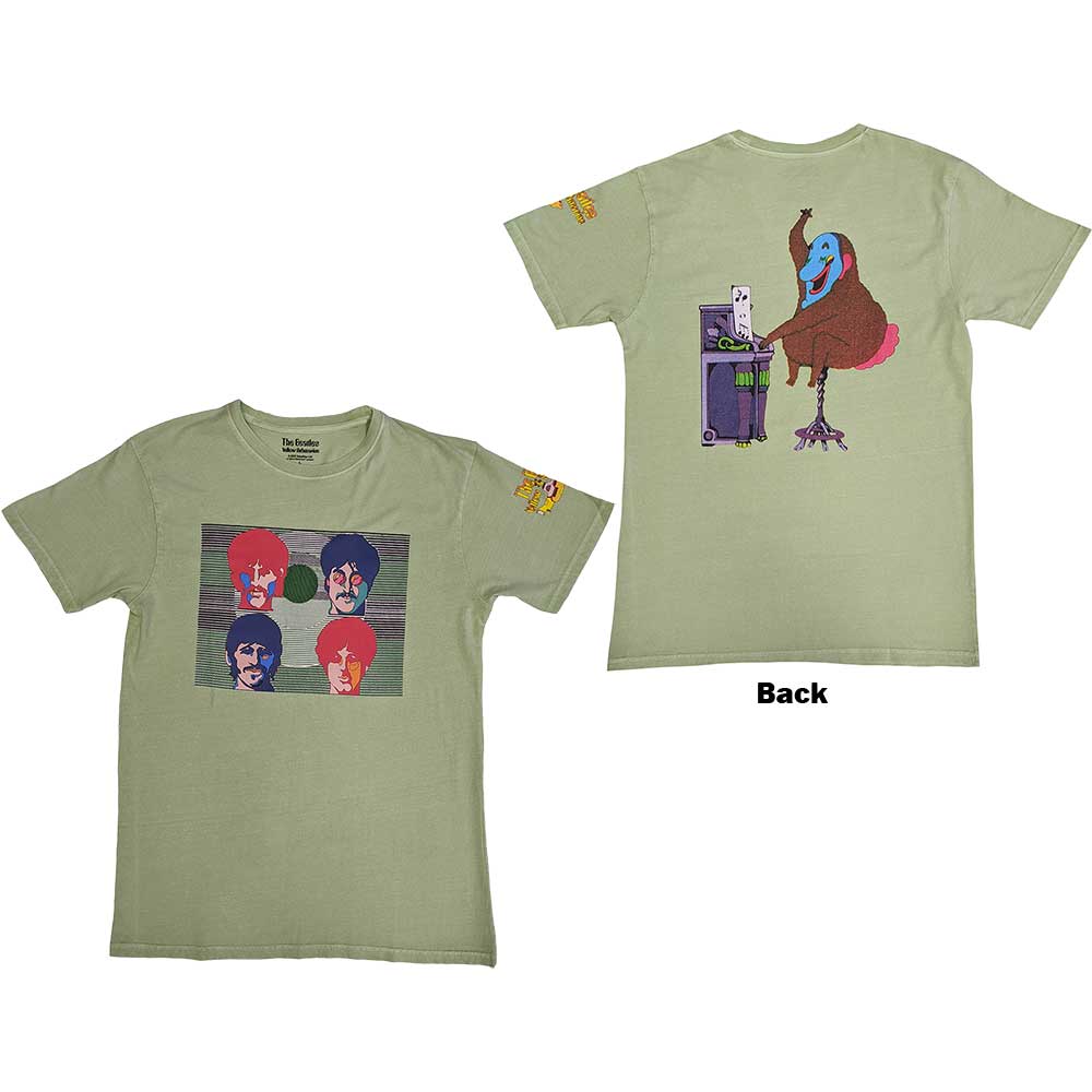 Tričko The Beatles - Yellow Submarine Magic Piano, Unisex,Zelená,XXL