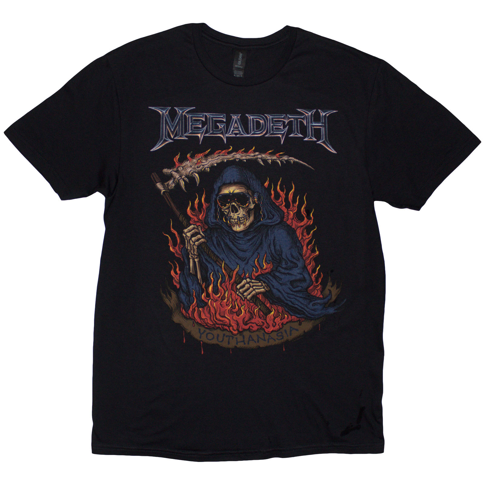 Tričko Megadeth - Youthanasia Flames, Unisex,Čierna,XXL