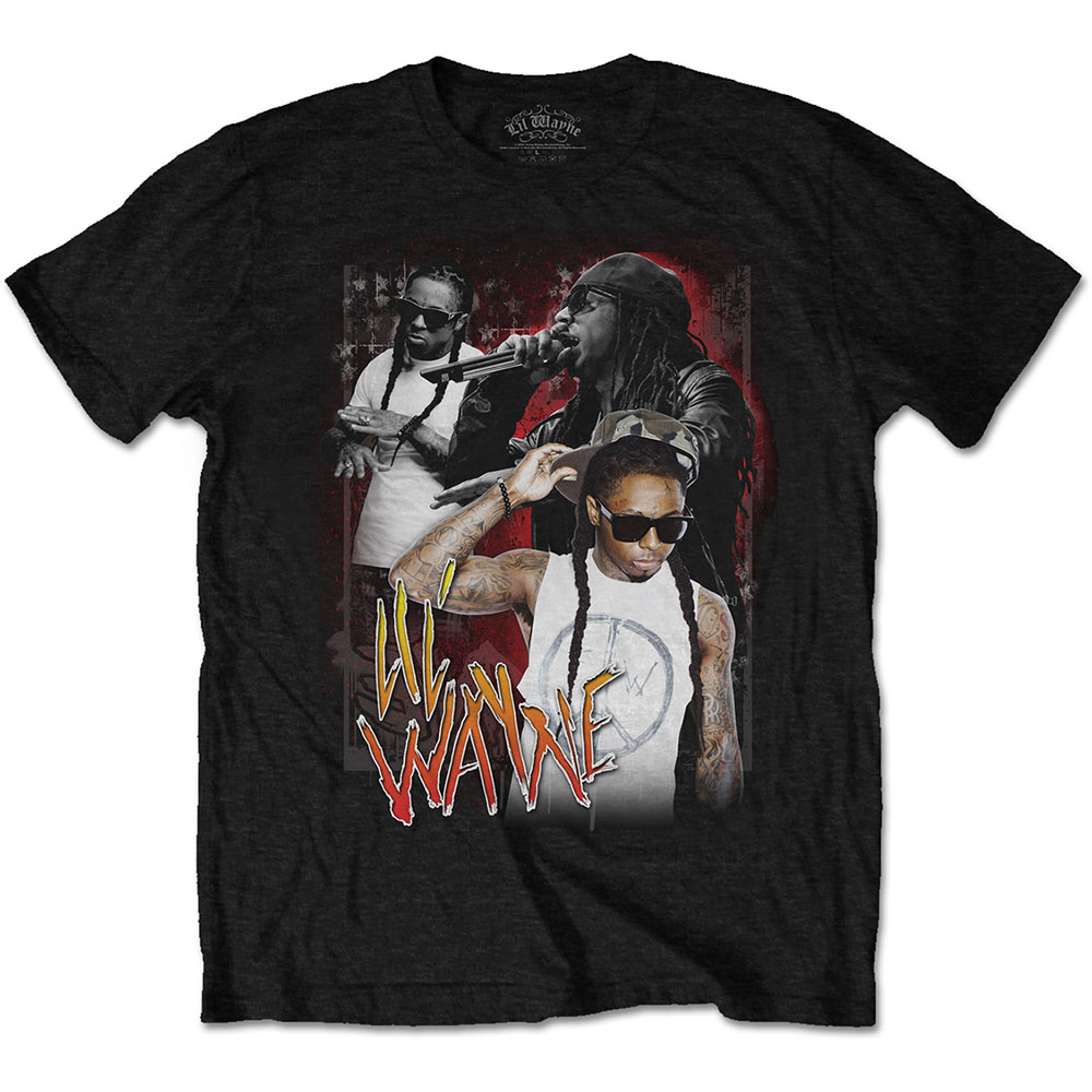 Tričko Lil Wayne - 90s Homage, Unisex,Čierna,M