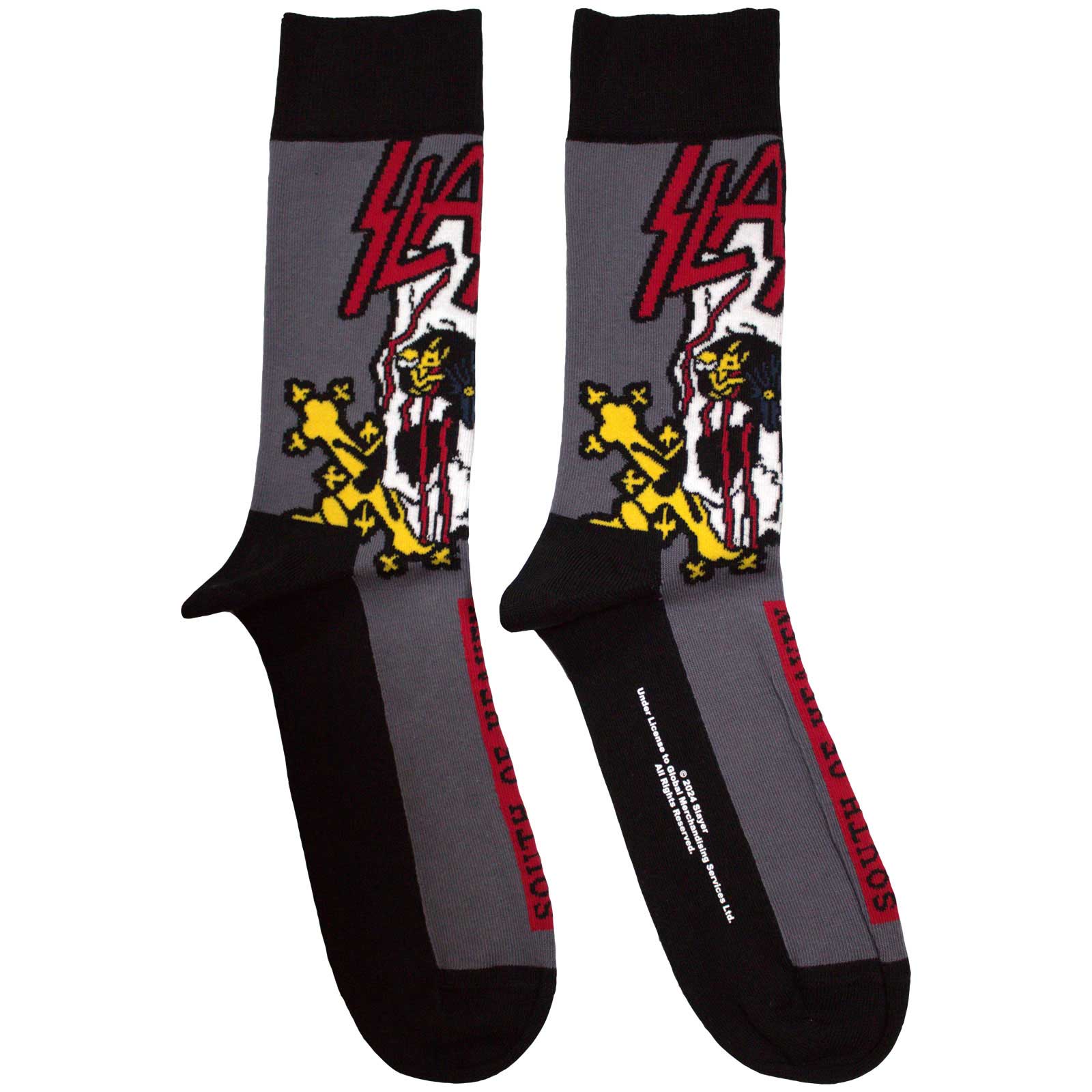 Ponožky Slayer - South Of Heaven Colour, Unisex,Šedá,UK 7 - 11