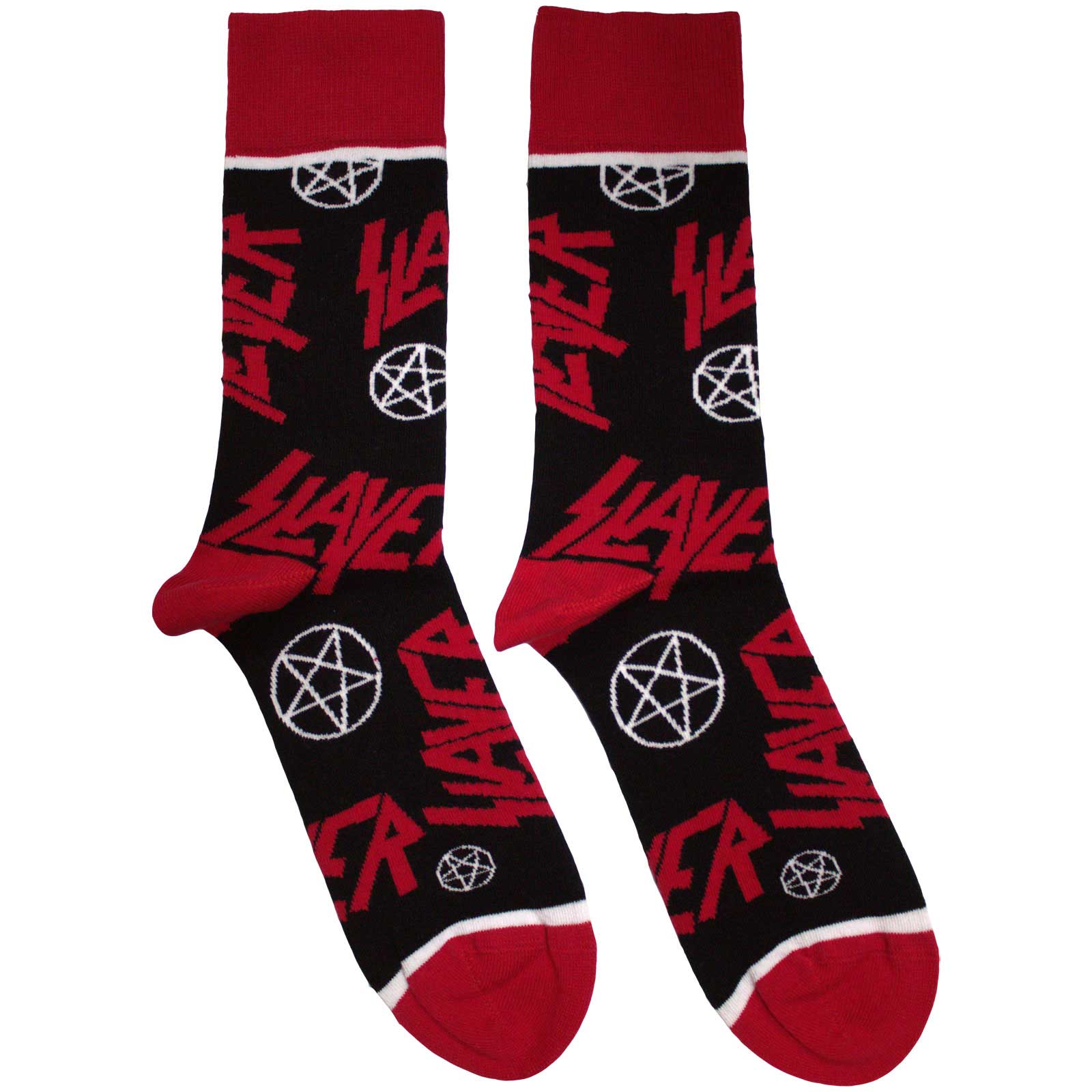 Ponožky Slayer - Logos and Pentegrams, Unisex,Čierna,UK 7 - 11