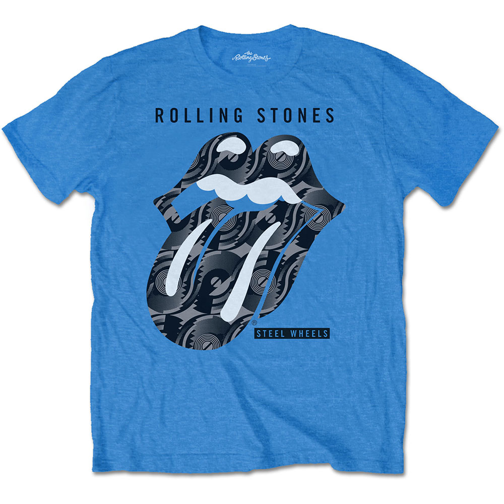Tričko The Rolling Stones - Steel Wheels, Unisex,Modrá,M