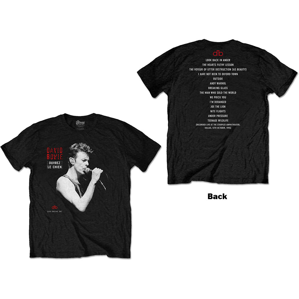 Tričko David Bowie - Dallas '95, Unisex,Čierna,XXL