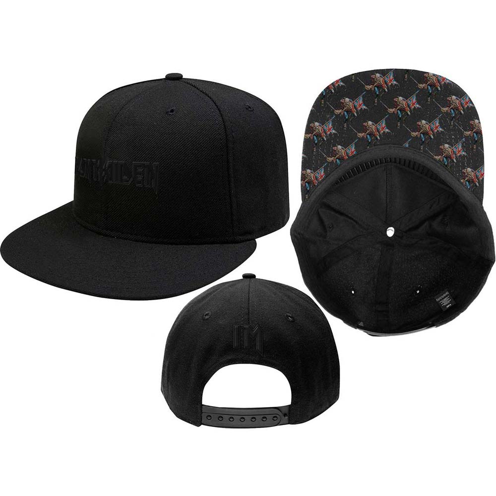 Šiltovka Iron Maiden - Logo & Trooper, Unisex,Čierna,Univerzálna