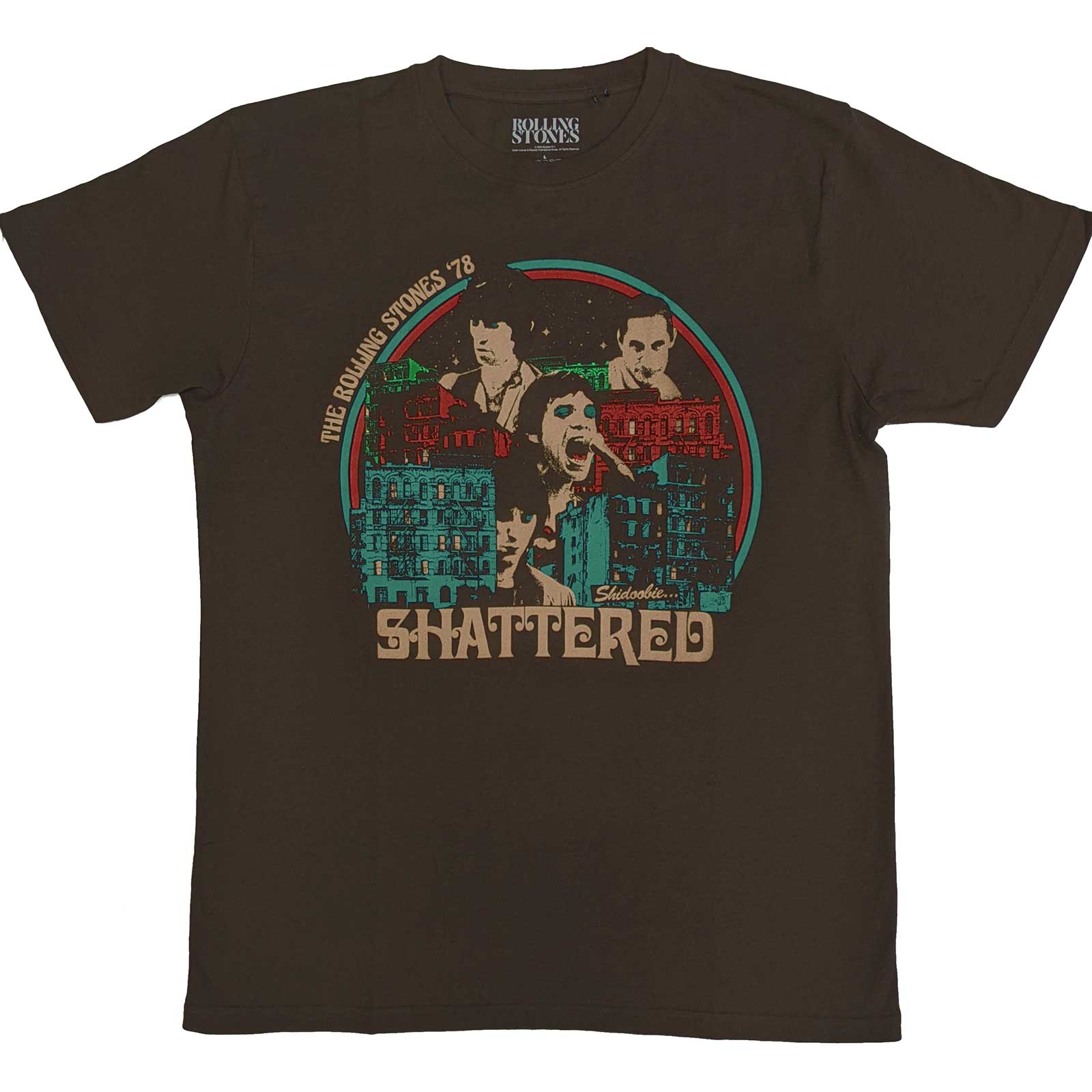 Tričko The Rolling Stones - Some Girls Shattered, Unisex,Hnedá,XXL