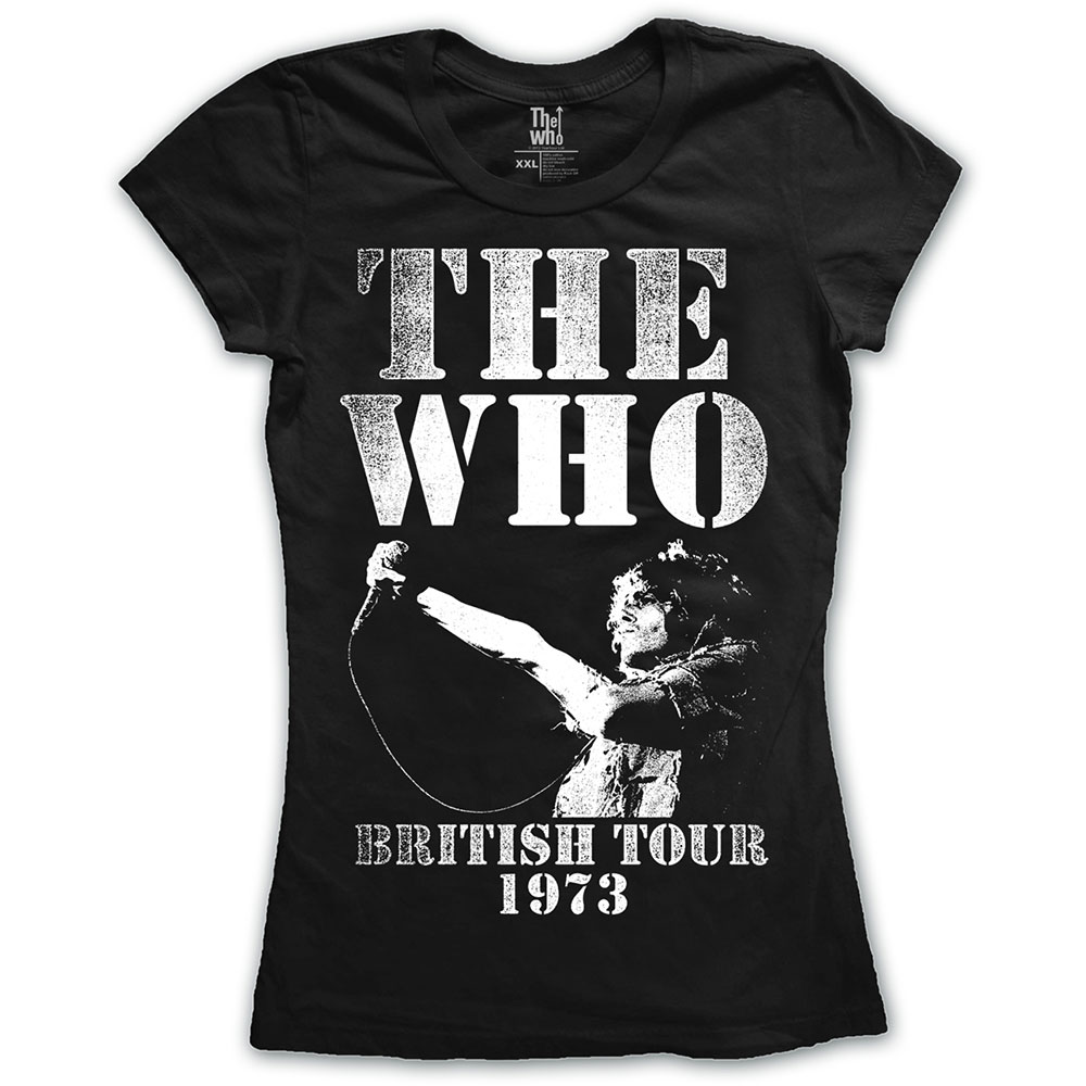 Tričko The Who - British Tour 1973, Žena,Čierna,XXL