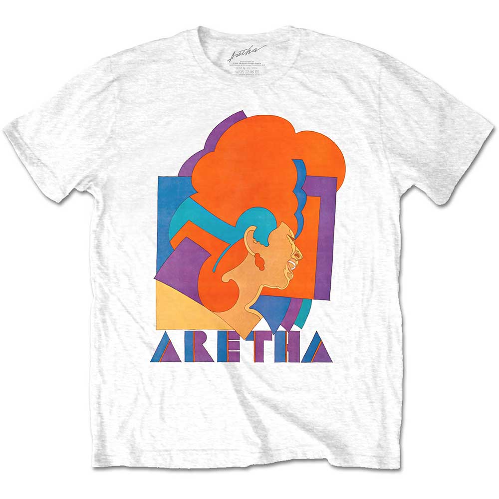 Tričko Aretha Franklin - Milton Graphic, Unisex,Biela,M