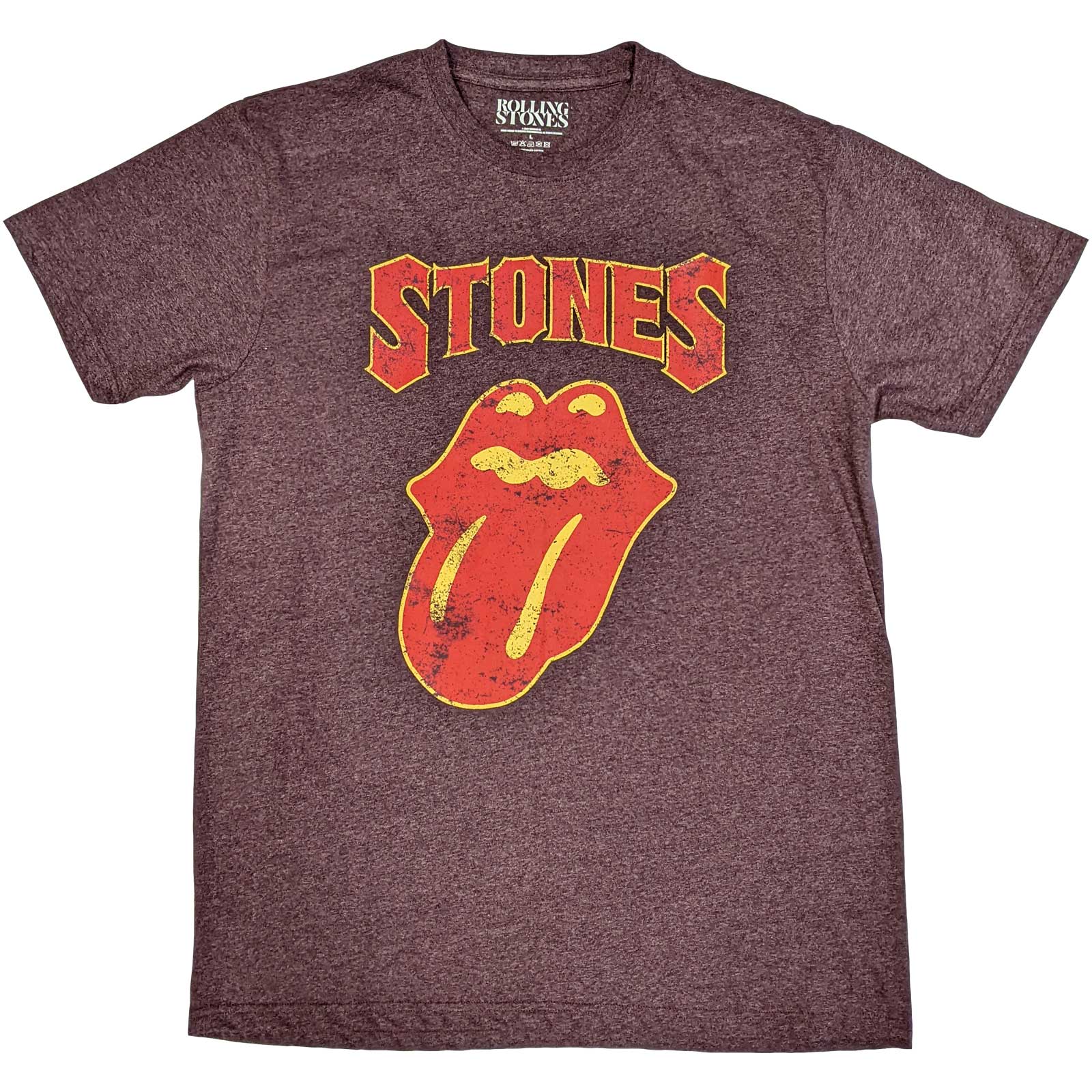 Tričko The Rolling Stones - Gothic Text, Unisex,Hnedá,XXL