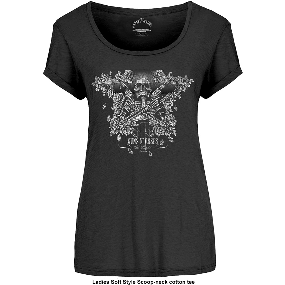 Tričko Guns N’ Roses - Skeleton Guns, Žena,Čierna,XXL