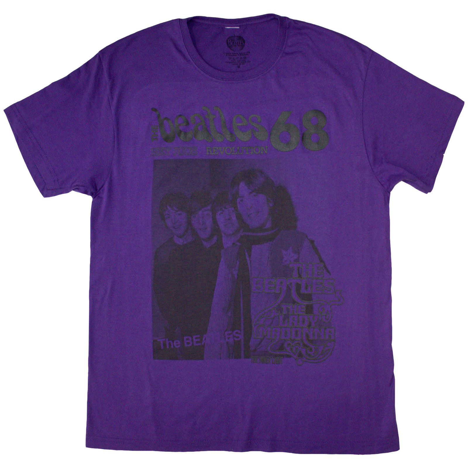 Tričko The Beatles - 1968, Unisex,Fialová,XXL