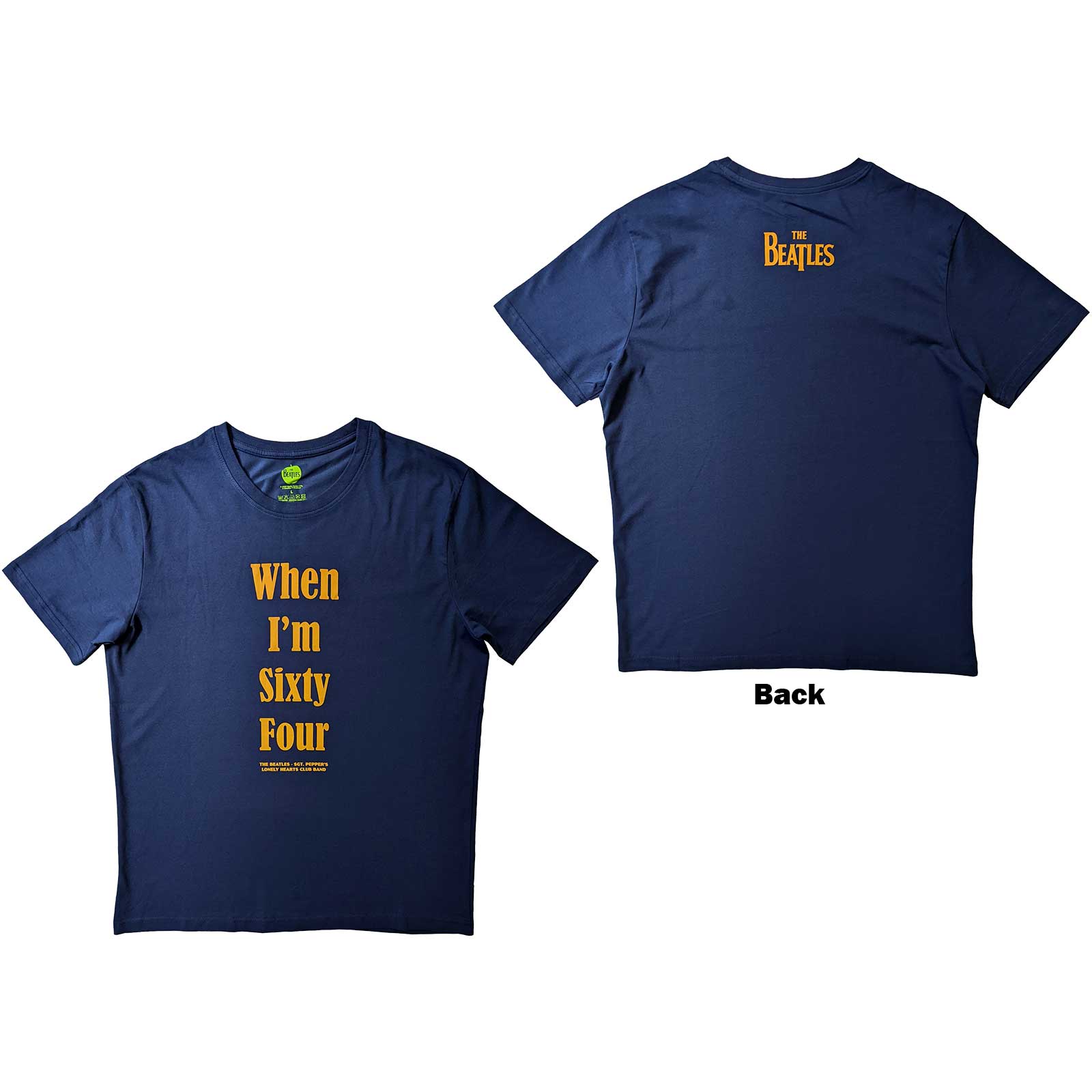 Tričko The Beatles - When I'm Sixty Four, Unisex,Modrá,XXL