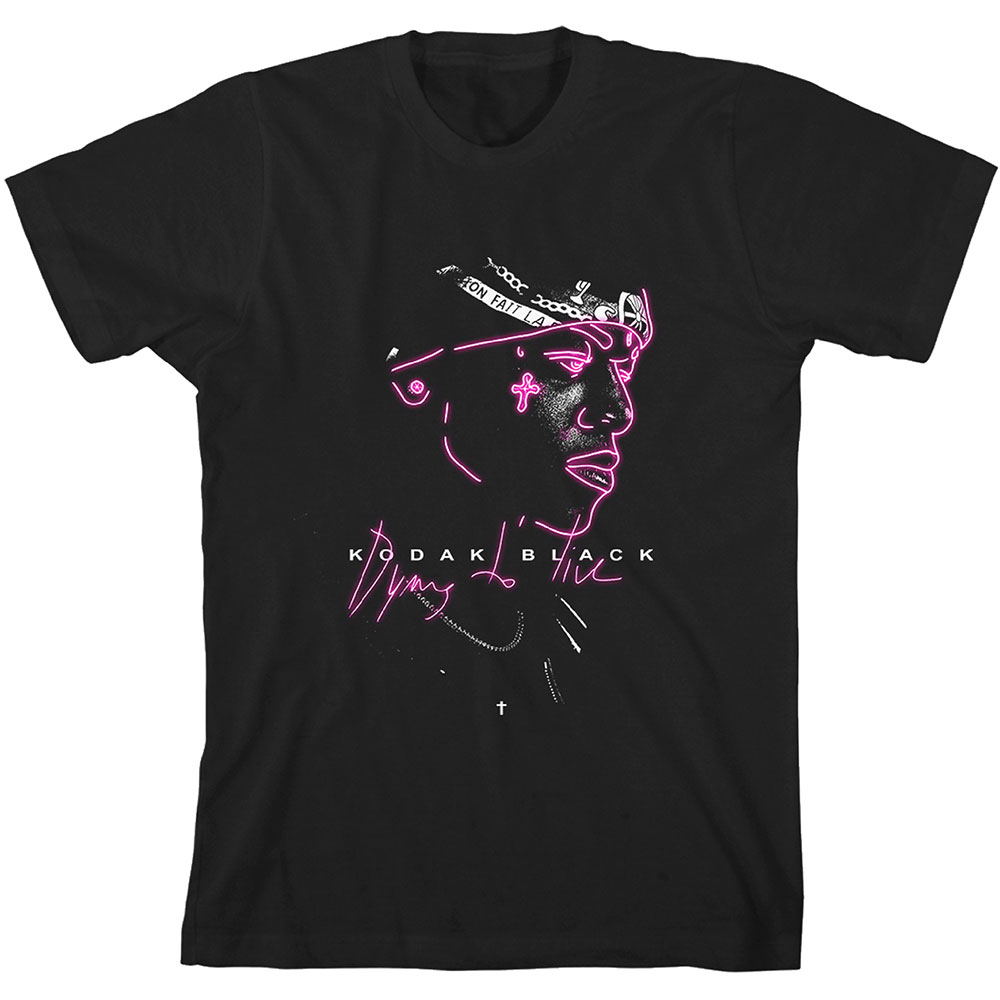 Tričko Kodak Black - Neon Outline, Unisex,Čierna,XXL