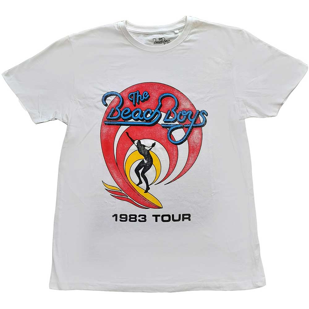 Tričko The Beach Boys - Surfer '83 Vintage, Unisex,Biela,XXL
