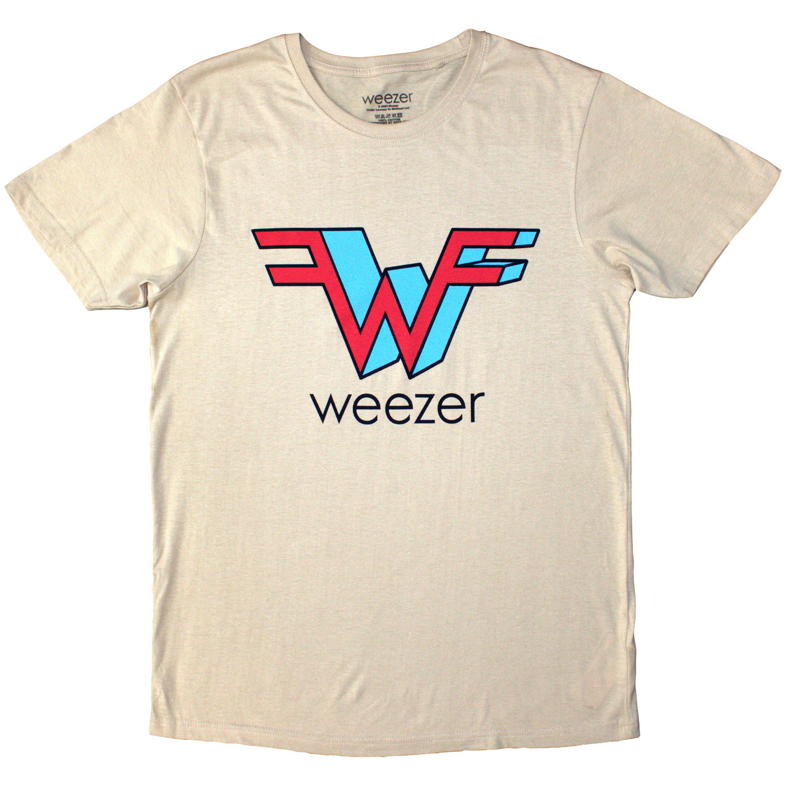 Tričko Weezer - W, Unisex,Natural,XXL