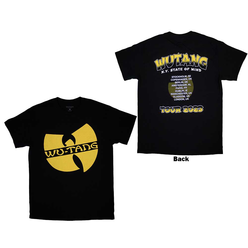 Tričko Wu-Tang Clan - Tour '23 Slanted Logo State Of Mind, Unisex,Čierna,XXL