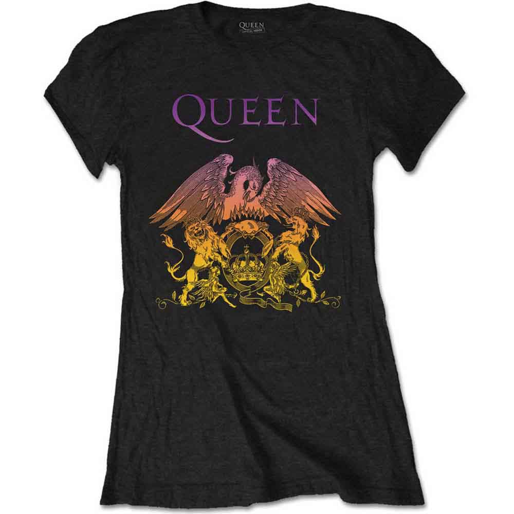 Tričko Queen - Gradient Crest, Žena,Čierna,XXL
