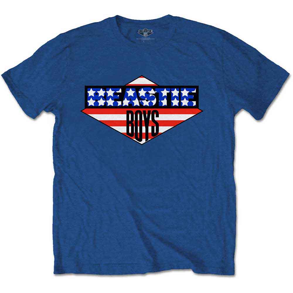 Tričko Beastie Boys - American Flag, Unisex,Modrá,XXL