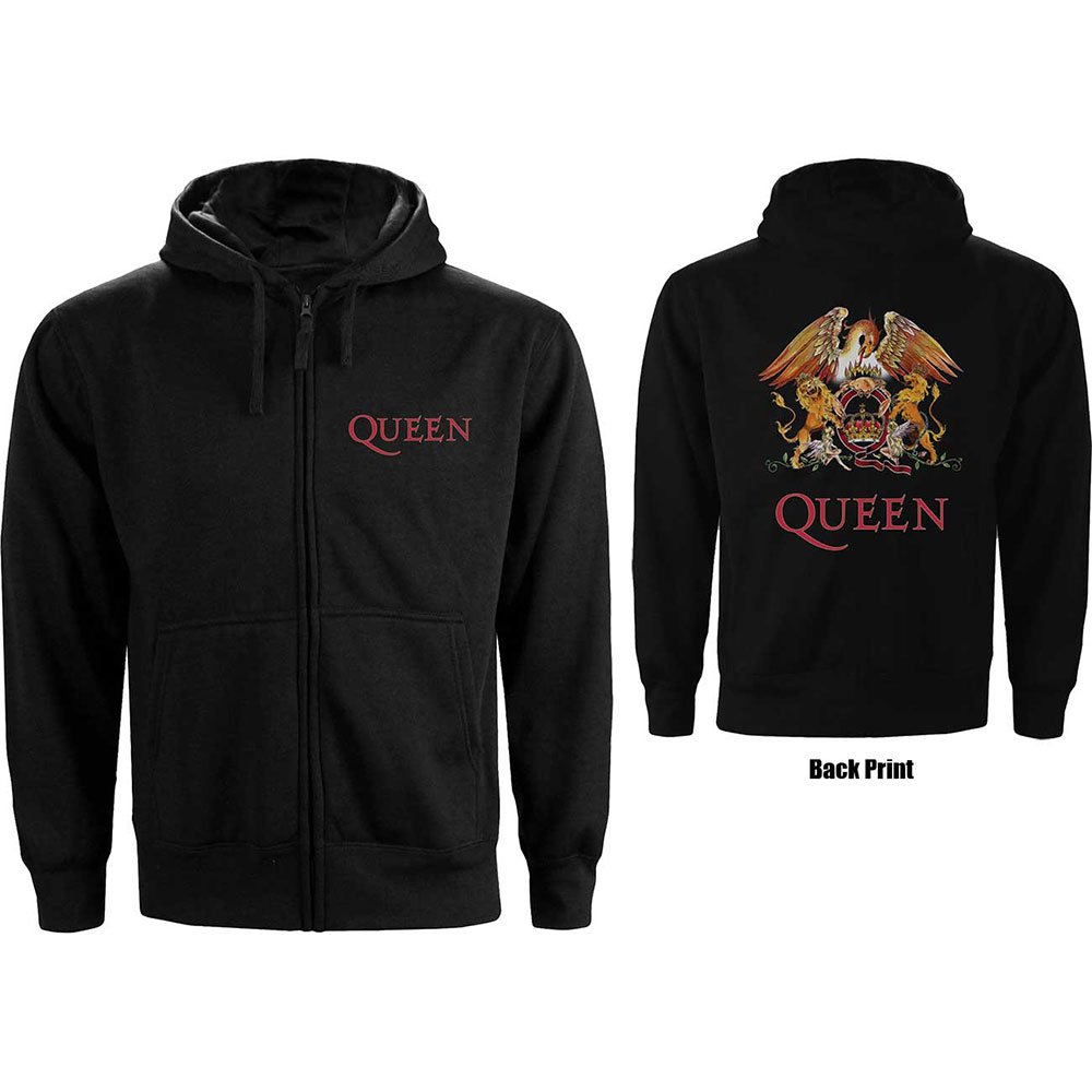 Mikina na zips Queen - Classic Crest, Žena,Čierna,M
