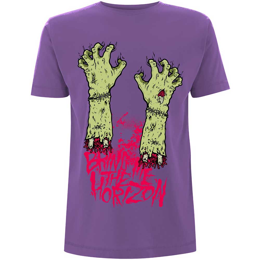 Tričko Bring me the horizon - Zombie Hands, Unisex,Fialová,XL