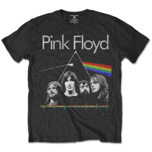 Tričko Pink Floyd - DSOTM Band & Pulse, Unisex,Šedá,M