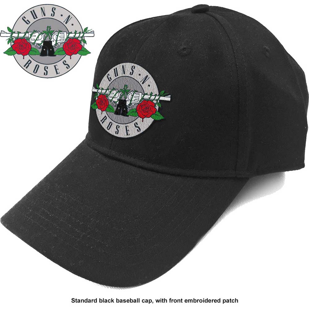 Šiltovka Guns N’ Roses - Silver Circle Logo, Unisex,Čierna,Univerzálna