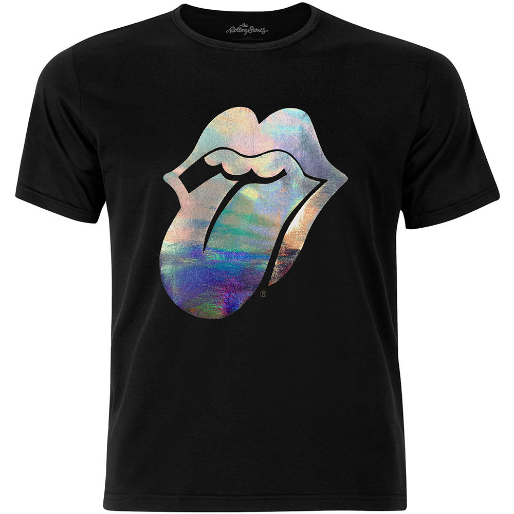 Tričko The Rolling Stones - Foil Tongue, Unisex,Čierna,XXL