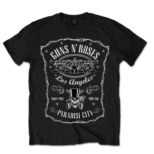 Tričko Guns N’ Roses - Paradise City Label, Unisex,Čierna,XXL