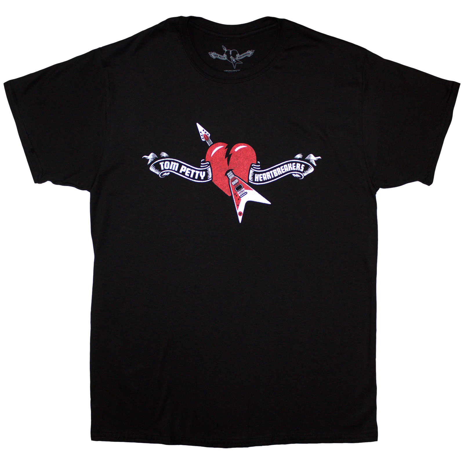 Tričko Tom Petty & The Heartbreakers - Heart Logo, Unisex,Čierna,XXL