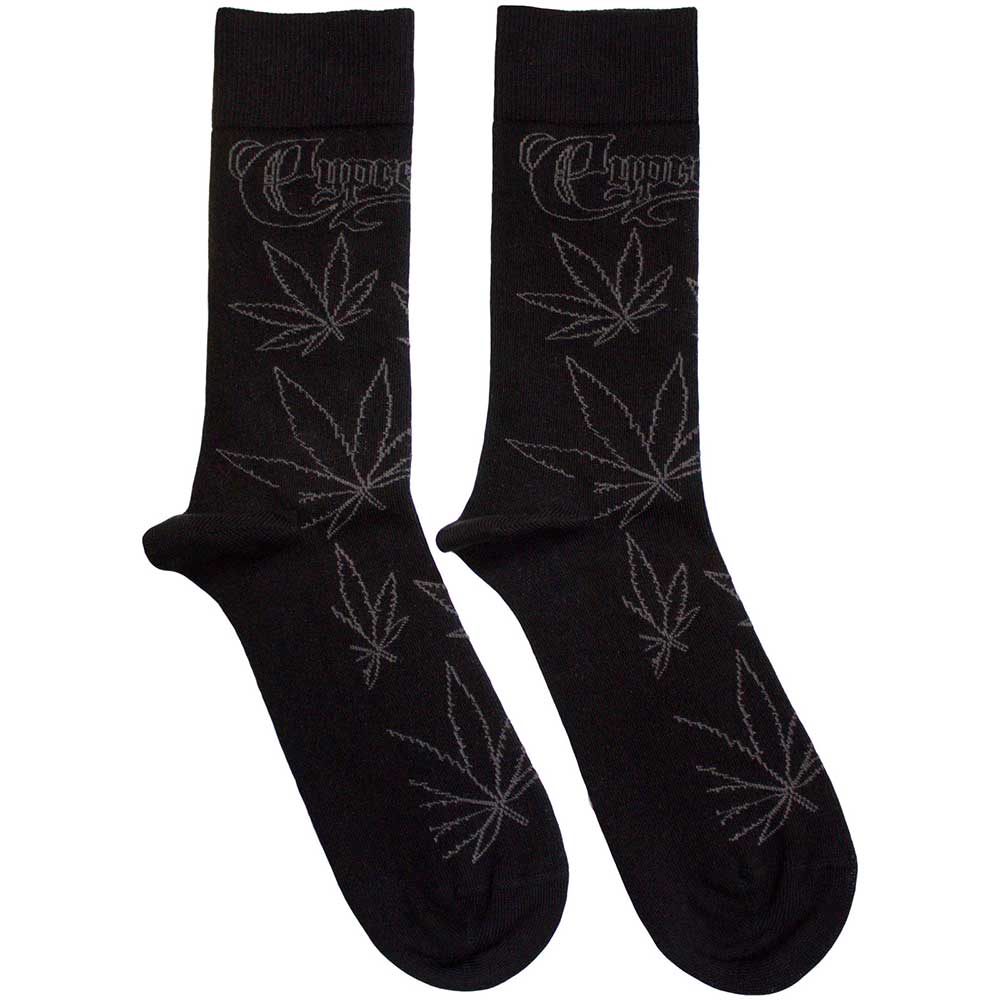 Ponožky Cypress Hill - Leaf Pattern, Unisex,Čierna,UK 7 - 11