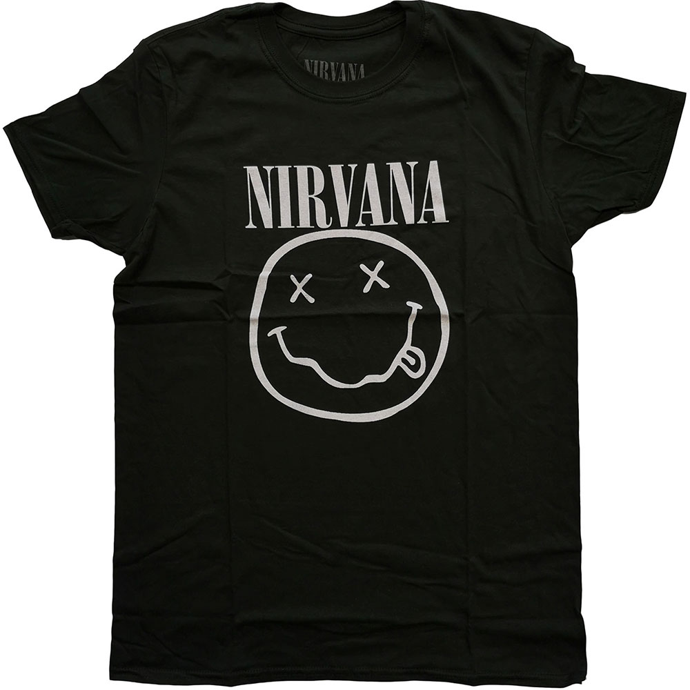 Tričko Nirvana - White Smiley, Unisex,Zelená,XXL