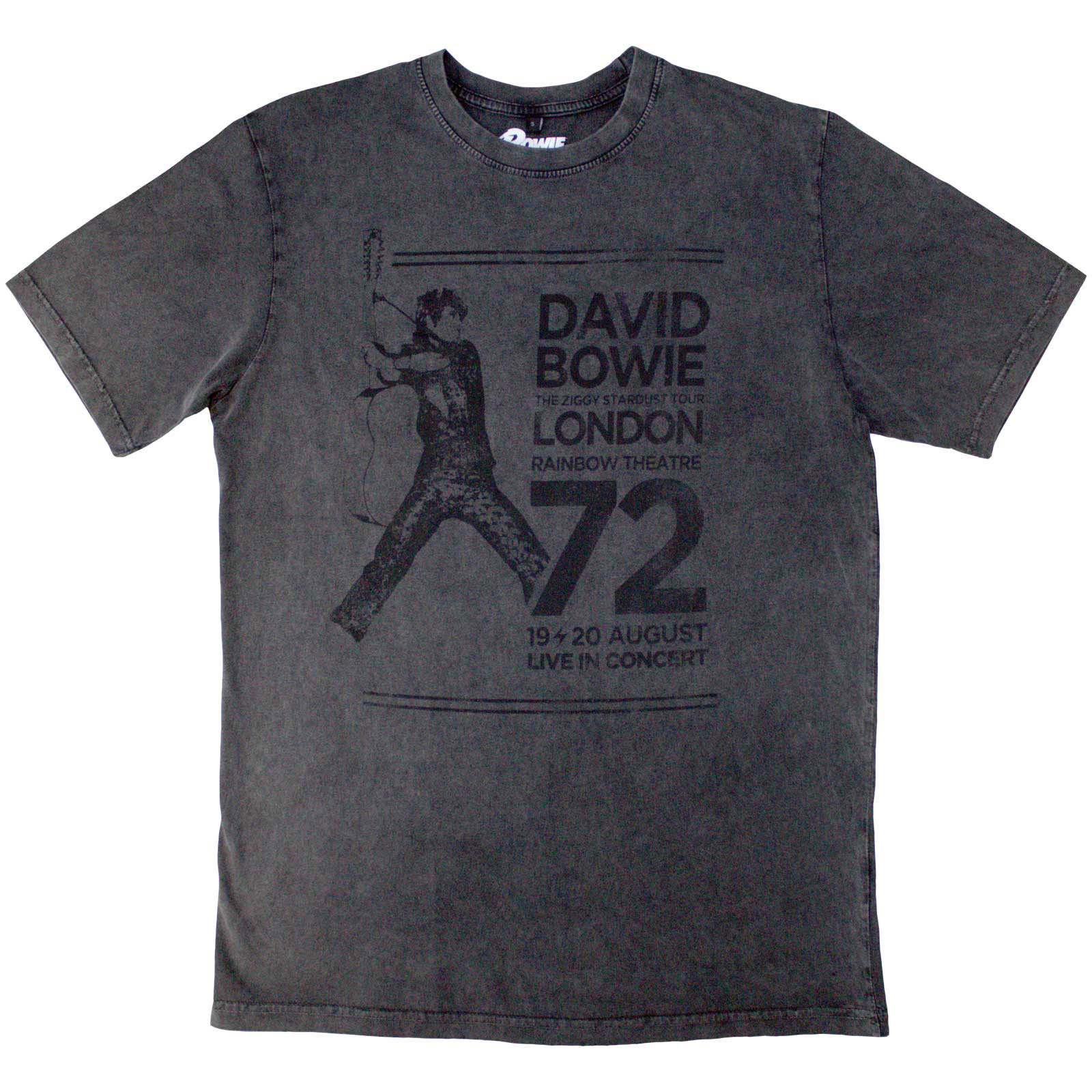 Tričko David Bowie - Rainbow Theatre, Unisex,Šedá,S