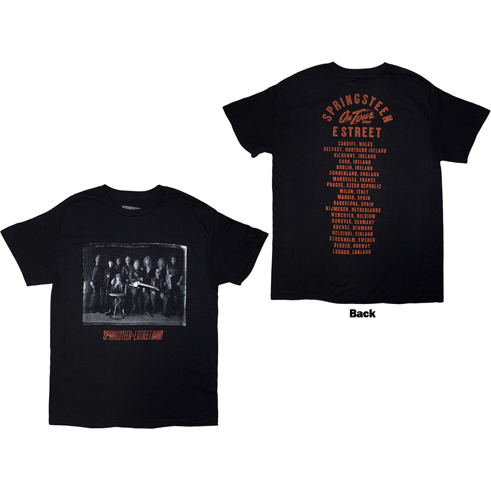 Tričko Bruce Springsteen - Tour '24 E-Street Photo, Unisex,Čierna,XL
