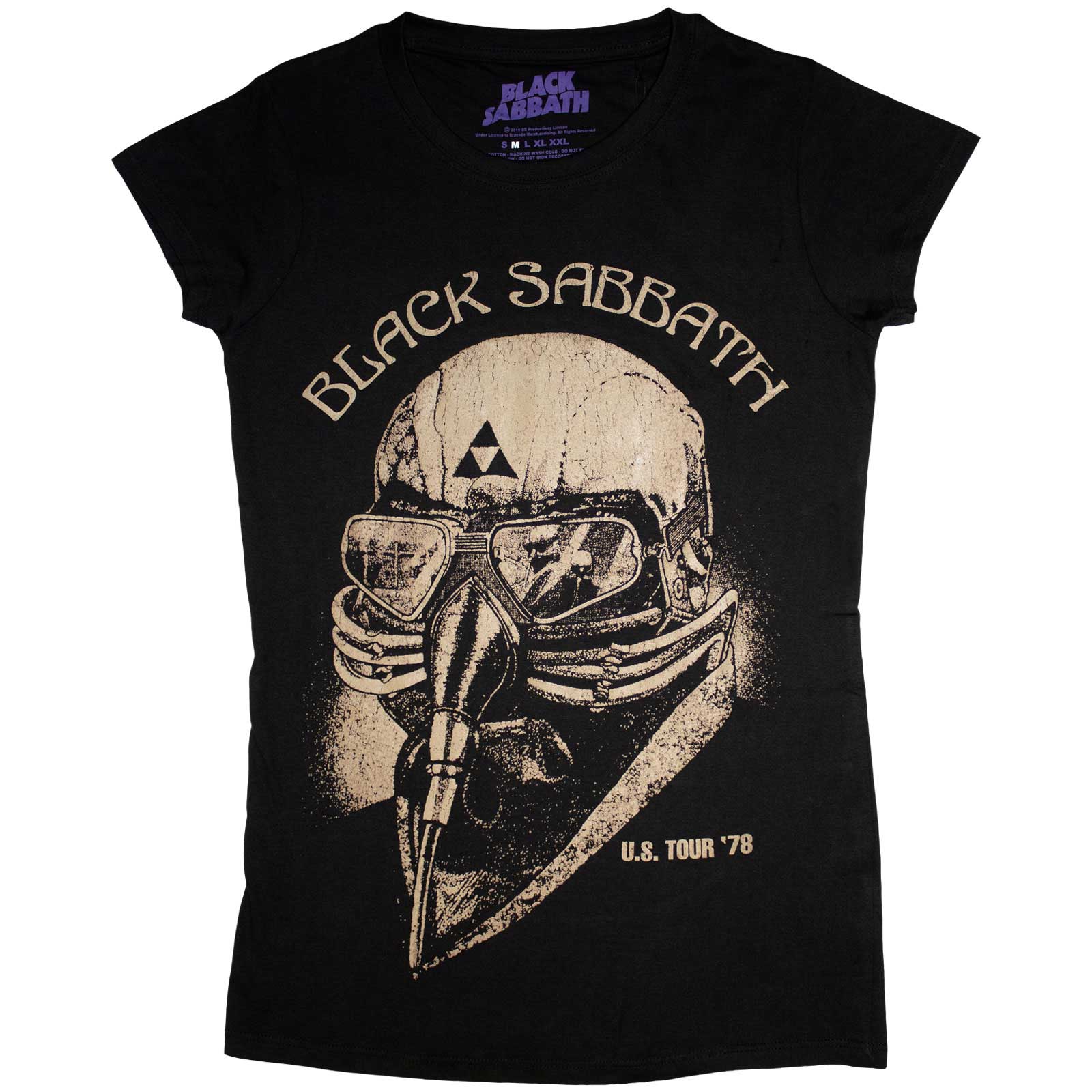 Tričko Black Sabbath - US Tour 1978, Žena,Čierna,XXL