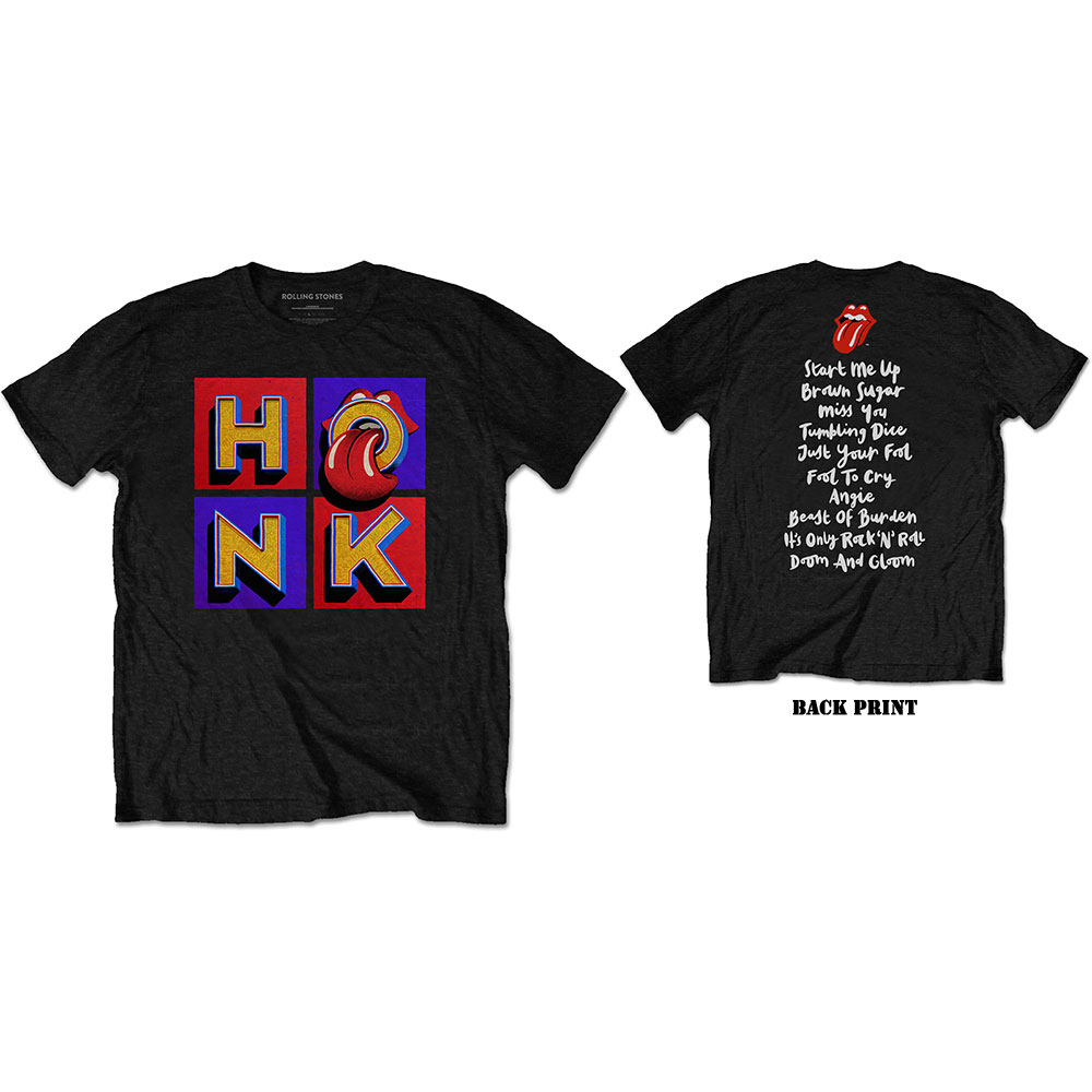 Tričko The Rolling Stones - Honk Album Tracklist, Unisex,Čierna,XXL
