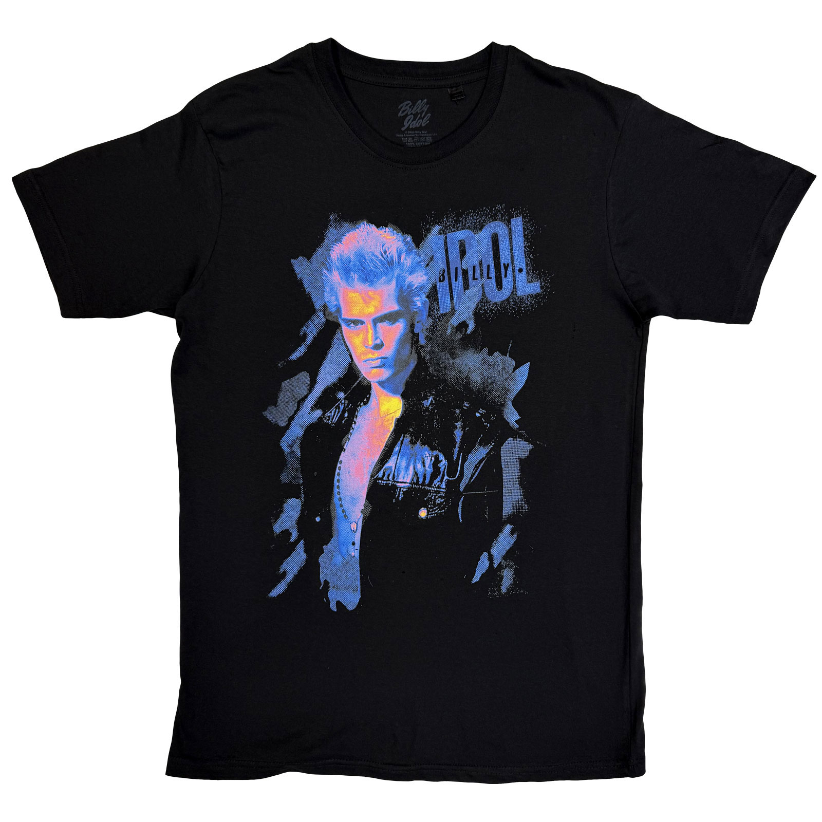 Tričko Billy Idol - Blue Profile, Unisex,Čierna,XXL
