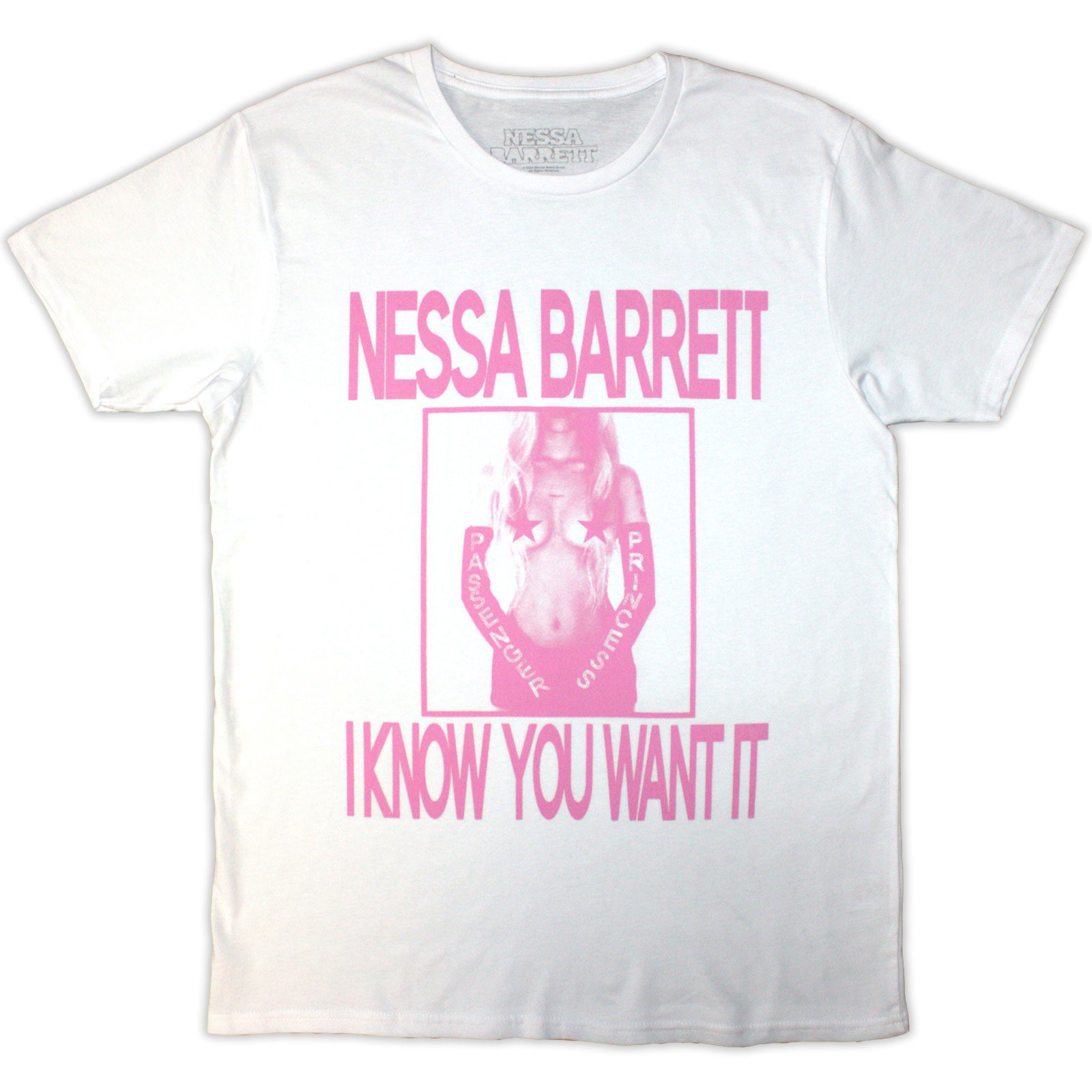 Tričko Nessa Barrett - I Know You Want It, Unisex,Biela,M