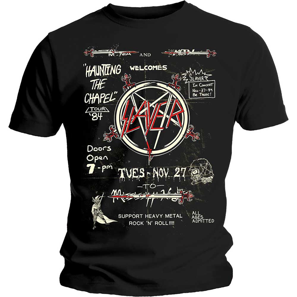 Tričko Slayer - Haunting 84 Flier, Unisex,Čierna,XXL