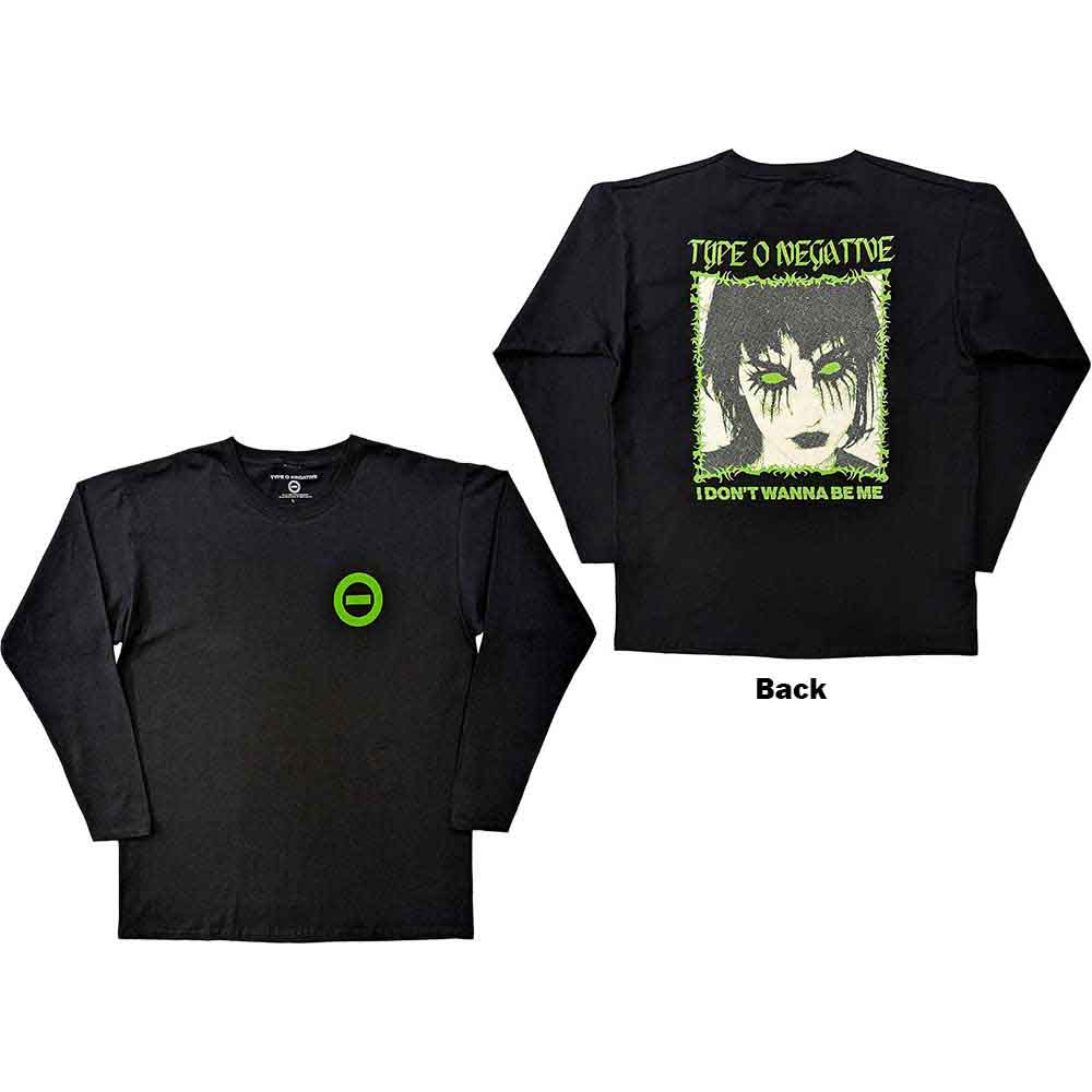 Tričko s dlhým rukávom Type O Negative - I Don't Wanna Be Me, Unisex,Čierna,XXL