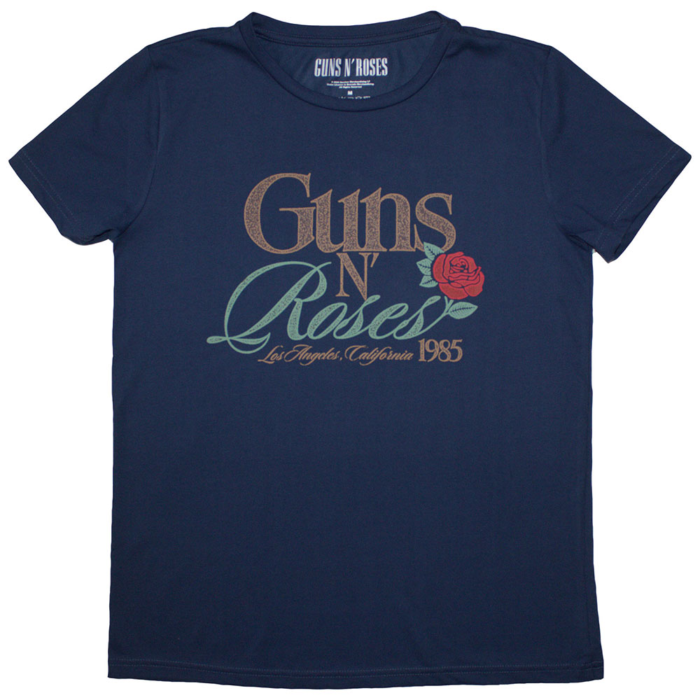 Tričko Guns N’ Roses - California 1985, Žena,Modrá,XXL