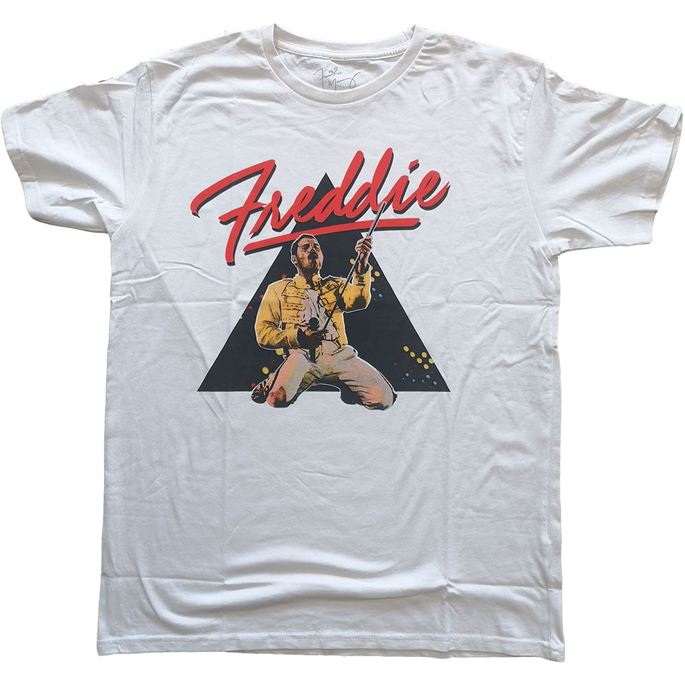 Tričko Freddie Mercury - Triangle, Unisex,Biela,XXL