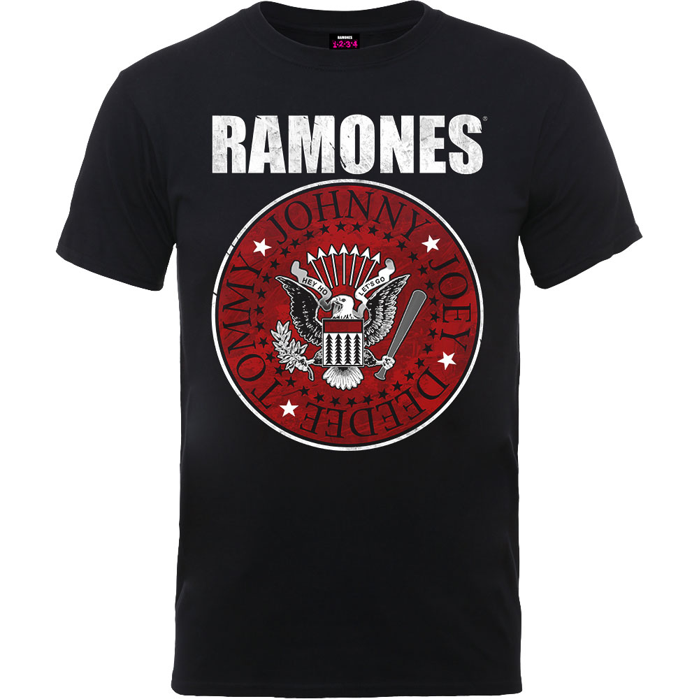 Tričko Ramones - Red Fill Seal, Unisex,Čierna,XL