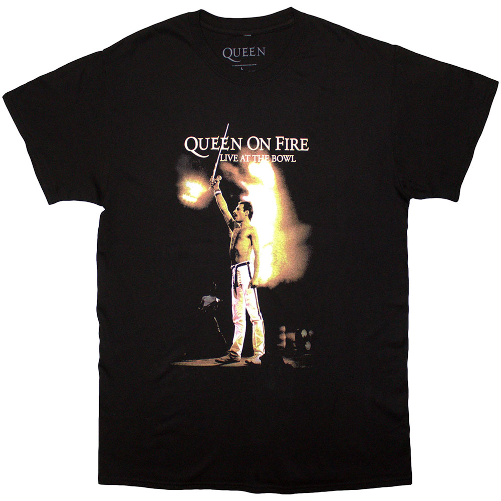 Tričko Queen - Live At The Bowl, Unisex,Čierna,XXL