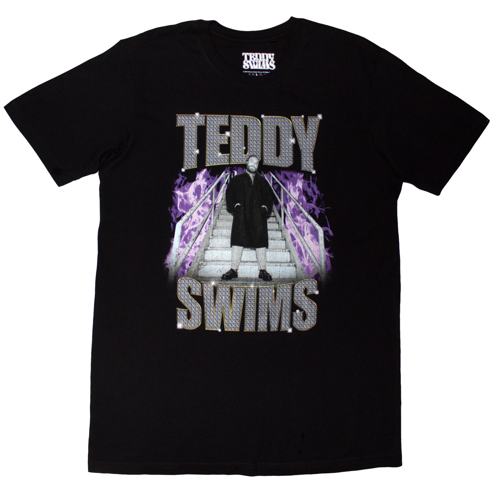 Tričko Teddy Swims - Retro Bootleg, Unisex,Čierna,M