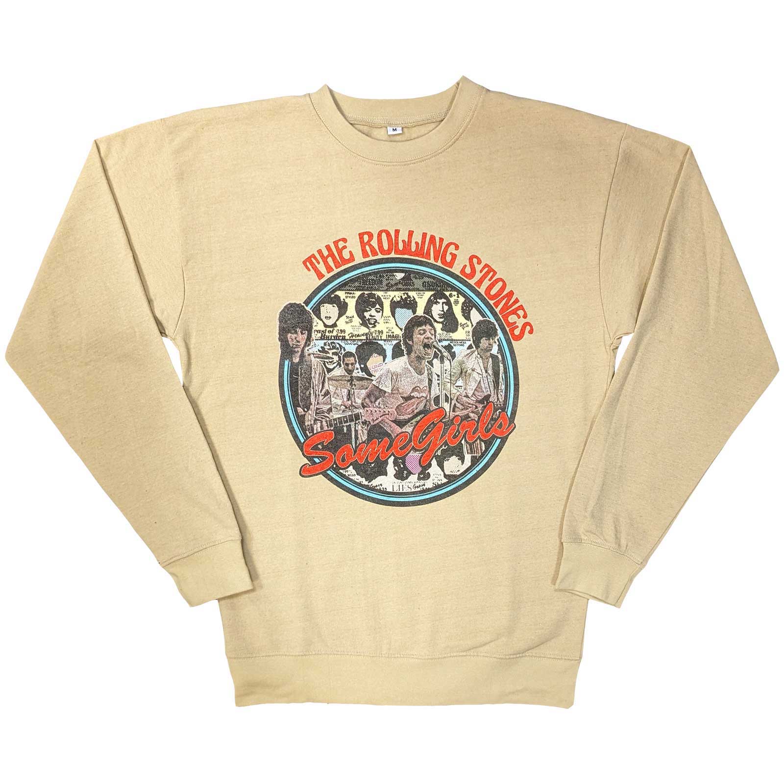 Crewneck The Rolling Stones - Some Girls Circle, Unisex,Natural,XL